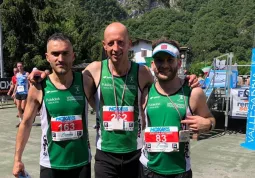 I tre atleti della Buschese a Pompegnino di Vobarno. 
